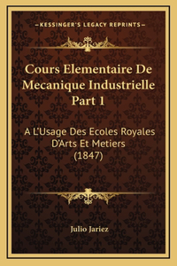 Cours Elementaire De Mecanique Industrielle Part 1