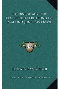 Erlebnisse Aus Der Pfalzischen Erhebung Im Mai Und Juni 1849 (1849)