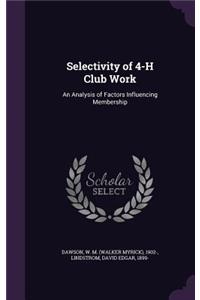 Selectivity of 4-H Club Work