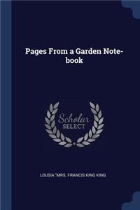 Pages From a Garden Note-book