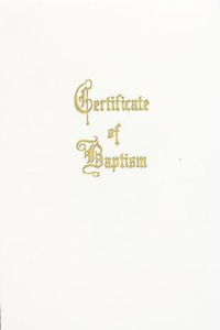 Traditional Steel-Engraved Child Baptism Certificate (Pkg of