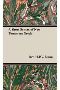 Short Syntax of New Testament Greek