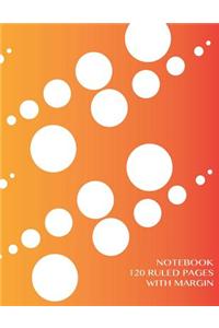 Notebook 120 ruled pages with margin