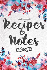 Blank Cookbook Recipes & Notes