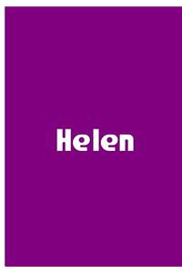 Helen - Purple Notebook / Journal / Extended Lined Pages / Soft Matte Cover