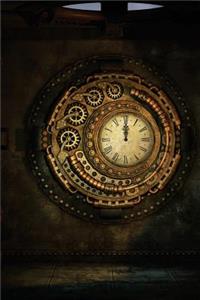 A Cool Steampunk Clock with Gold Metallic Gears Science Fiction Journal