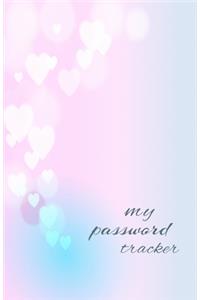 My Password Tracker in Hearts and Jewels