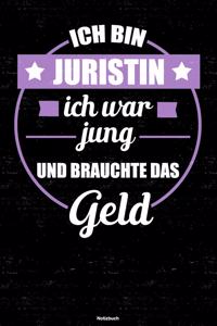 Ich bin Juristin ich war jung und brauchte das Geld Notizbuch