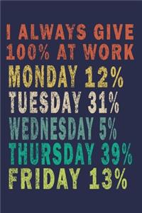 I Always Give 100% at Work