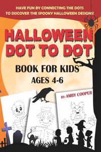 Halloween Dot to Dot Book For Kids Ages 4-6