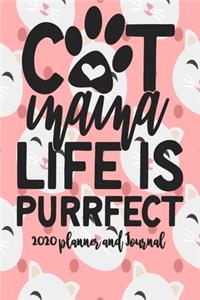 2020 Planner and Journal - Cat Mama Life Is Purrfect