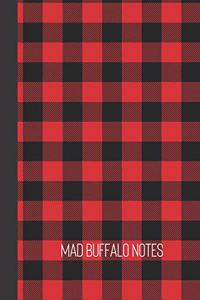 mad buffalo notes: small lined Buffalo Plaid Notebook / Travel Journal to write in (6'' x 9'') 120 pages