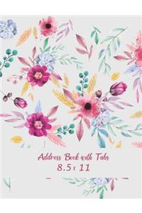 Address Book with Tabs 8.5 x 11