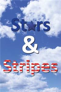 Stars & Stripes: Patriotic Blank Journal (Ampersand Series), Military, July 4th, 110 Pages, 6x9 Inches, College Ruled