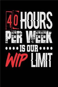 40 Hours Per Week is Our WIP Limit