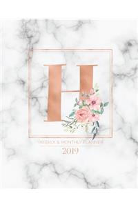 Weekly & Monthly Planner 2019