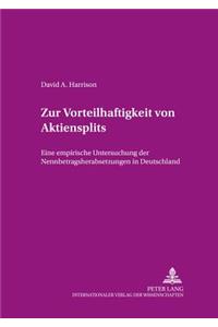 Zur Vorteilhaftigkeit Von Aktiensplits