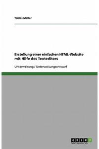 Erstellung einer einfachen HTML-Website mit Hilfe des Texteditors