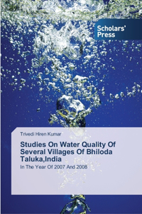 Studies On Water Quality Of Several Villages Of Bhiloda Taluka, India