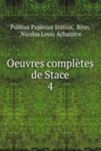 Oeuvres completes de Stace