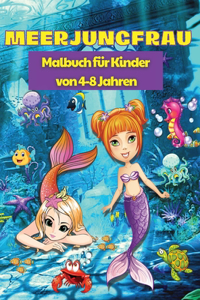 Meerjungfrau-Malbuch für Kinder im Alter von 4-8 Jahren