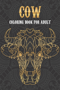 Cow coloring book for adult
