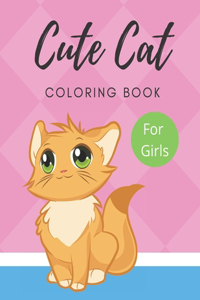 Cute cat coloring Book For Girls