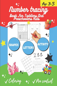 Number tracing Book For Toddlers And Preschoolers Kids Age 3-5