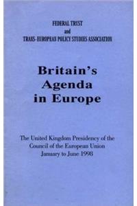 Britain's Agenda in Europe