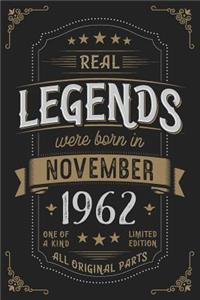 Real Legends were born in November 1962