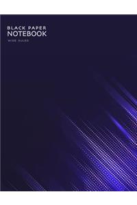 Black Paper Notebook Wide Ruled