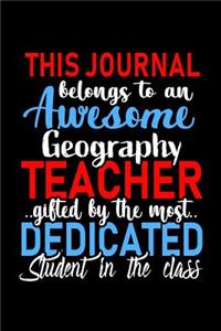 This Journal belongs to an Awesome Geography Teacher