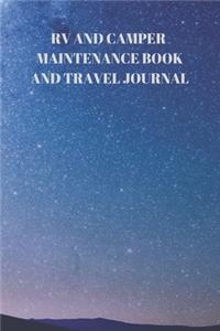 RV and Camper Maintenance Book and Travel Journal