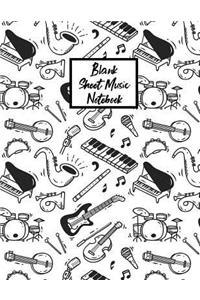Blank Sheet Music Notebook