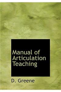 Manual of Articulation Teaching