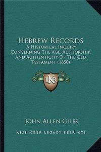 Hebrew Records