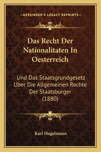 Recht Der Nationalitaten In Oesterreich