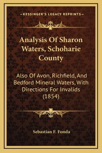 Analysis Of Sharon Waters, Schoharie County