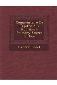 Commentaire de L'Epitre Aux Romains