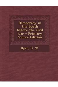 Democracy in the South Before the Civil War