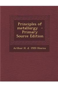 Principles of Metallurgy