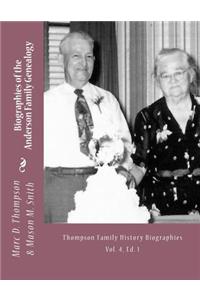 Narrative Biographies of the Anderson Family Genealogy