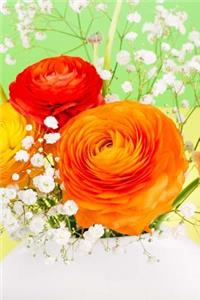 Orange Ranunculus Flower Print Journal