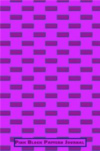 Pink Block Pattern Journal