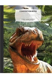Tyrannosaurus Rex Dinosaur Composition Notebook, Dotted Grid Journal Paper