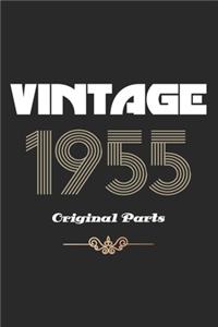 Retro Birthday - Vintage 1955 Notebook Original Parts Gift