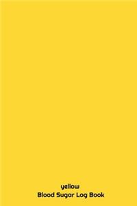 yellow Blood Sugar Log Book