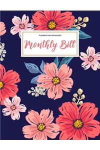 Planner and Organizer Monthly Bill