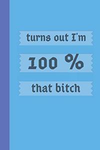 turns out I'm 100% that bitch