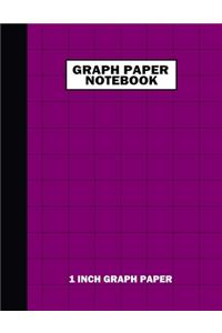 Graph Paper Notebook. 1 Inch Graph Paper